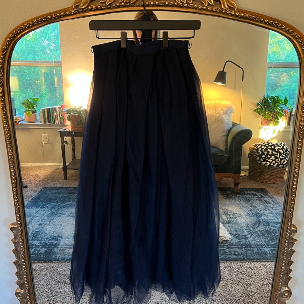 ⚓ J.Crew Women's Tulle Midi Skirt, Size 0, Like-new ⚓